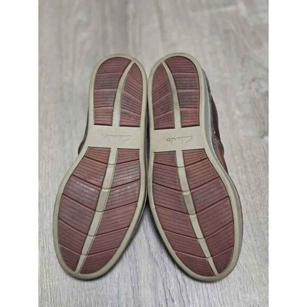 Collection‎ by Clarks Men's Brown Leather Lace Up Casual Sneaker Size 9.5M